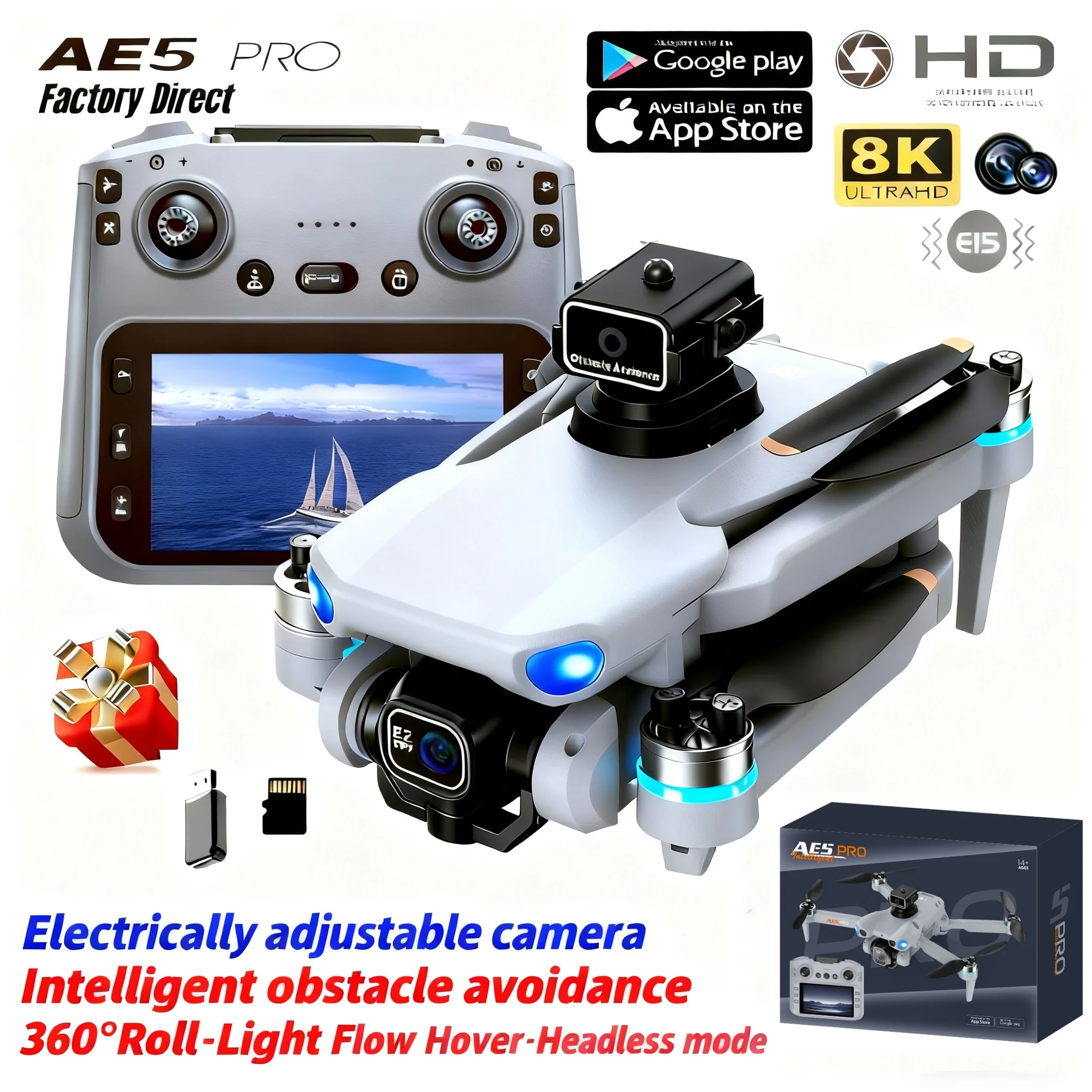 Drone Kit Tricopter - Drone AE5 Pro 8K HD com