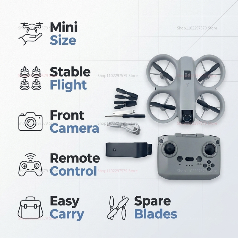 Mini Drone com Câmera HD 8K FP - Drone Kit Tricopter avaliação e preço