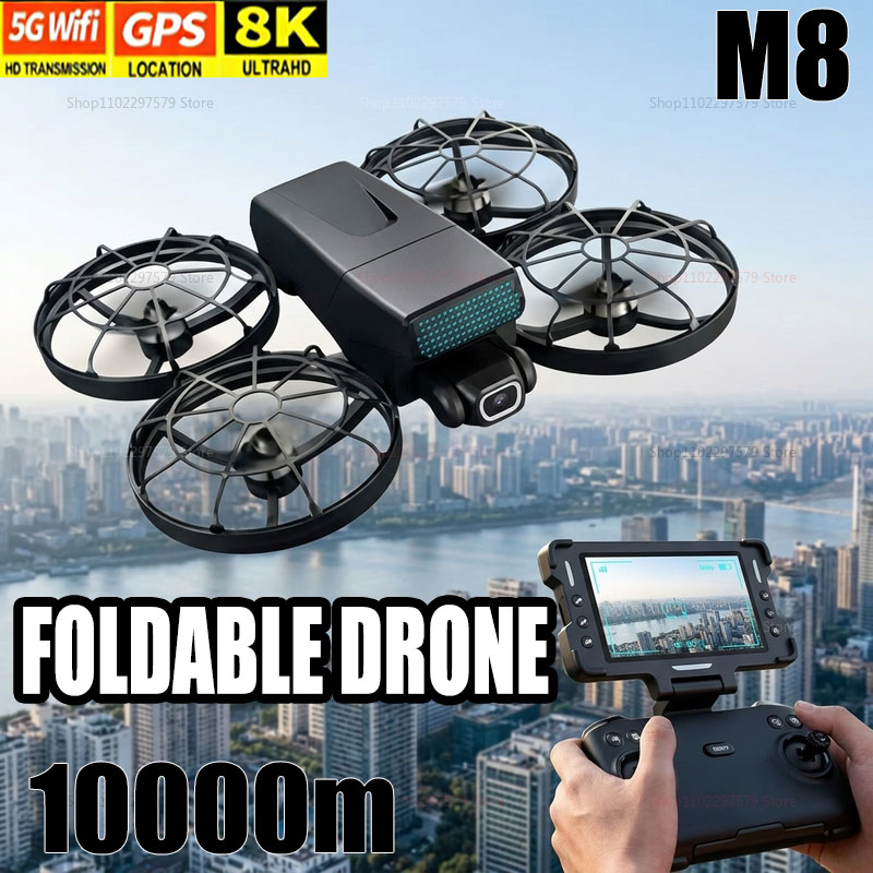 Novos Drones M8 GPS 8K Profiss - Drone Kit With Camera avaliação e preço